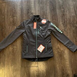Cinch Gray Jacket with Mint Accents